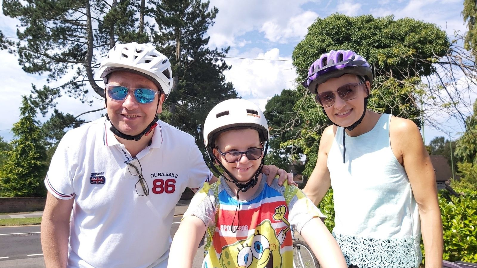 Josh with his Mum and instructor Malcolm